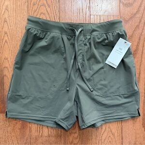 Olive Green Athletic Stretch Tech Series Shorts
